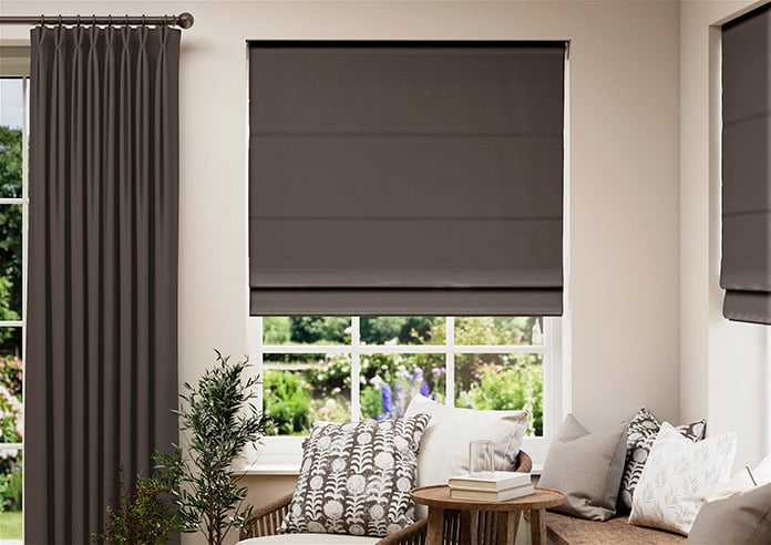 Cortona, Bronze Earth - Twist&Fit Roman Blind - Image 3